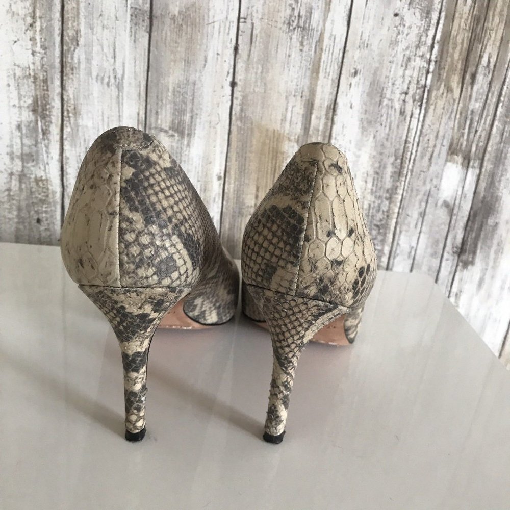 Corso Como Python Del Beige Black Gray Heels 7.5 - image 4